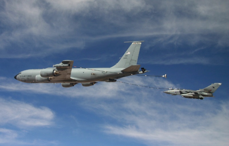 KC-135R with MPRS refuels RAF Tornado