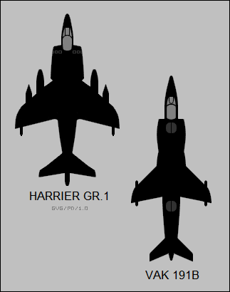 Harrier versus VAK 191B