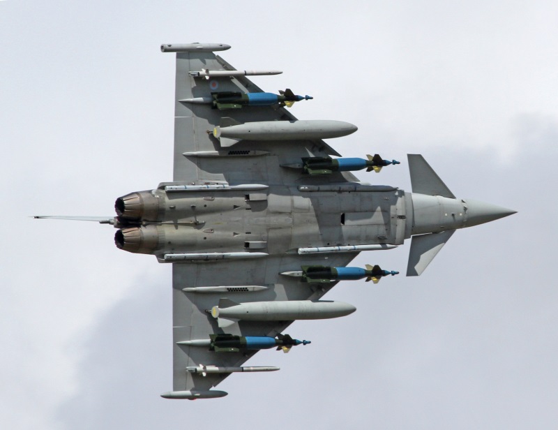 RAF Eurofighter with warload