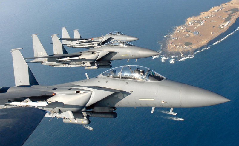 ROKAF F-15Ks over Marado Island