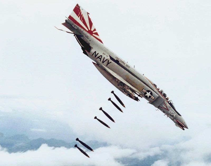 F-4B Phantom performing air strike