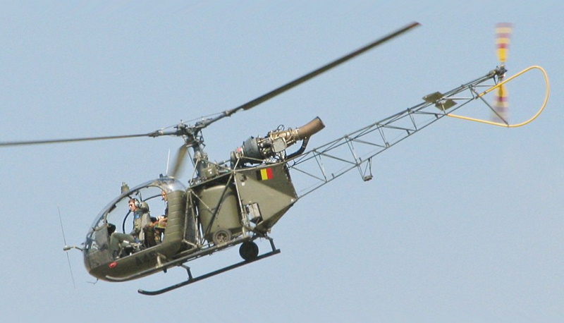 army helicopter with 2 blades