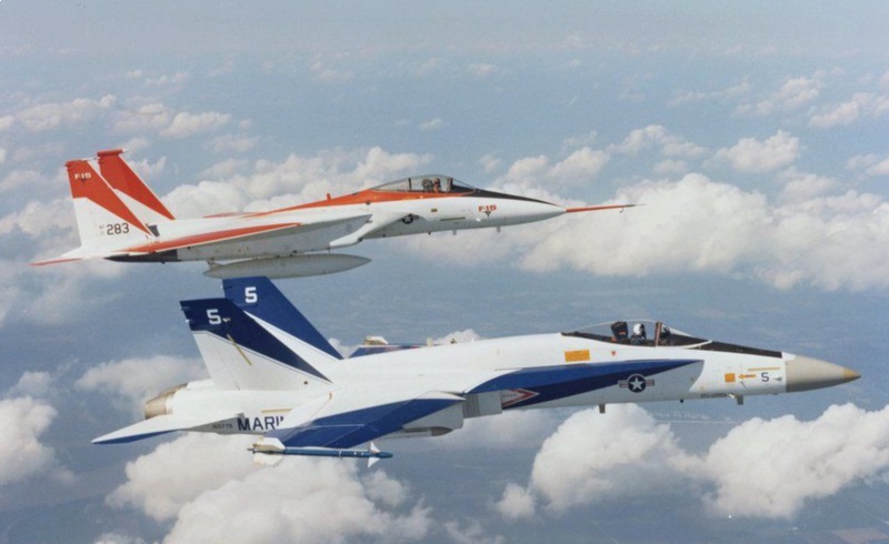 F-18 prototype with F-15