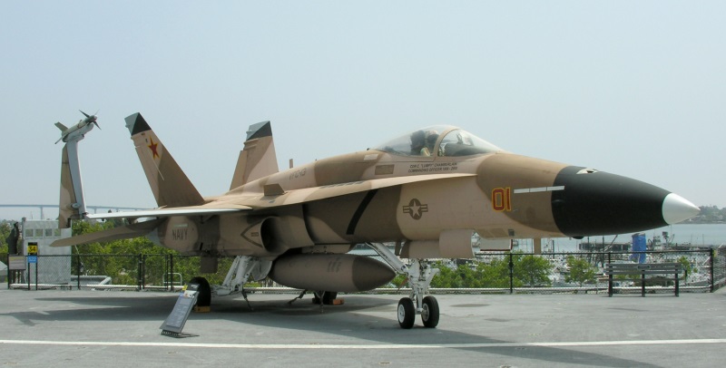 F/A-18A in aggressor colors