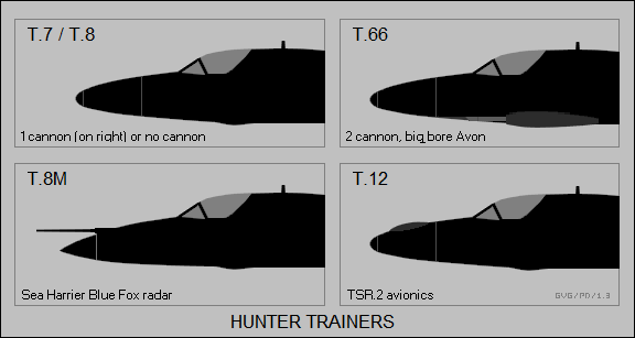Hawker Hunter trainer variants