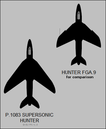 P.1083 supersonic Hunter versus Hunter FGA.9