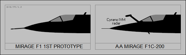 Mirage F1 1st prototype, AA Mirage F1C-200