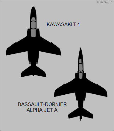 Mitsubishi T-4 versus Alpha Jet A