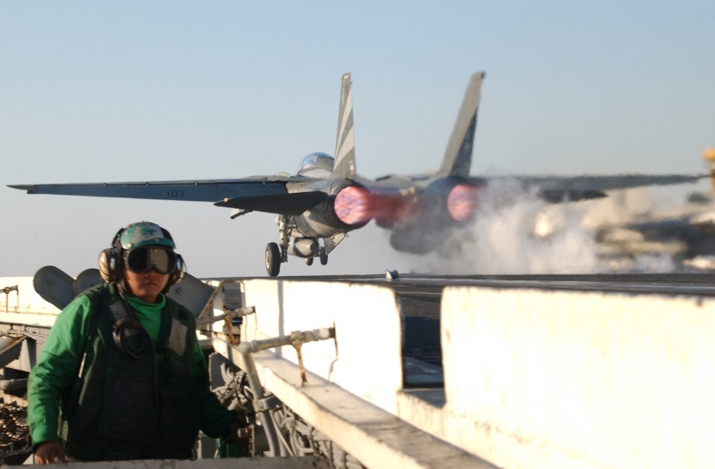 F-14 Tomcat launch from USS KITTY HAWK