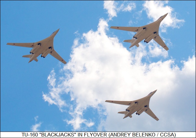 Tu-160 Blackjacks in flypast