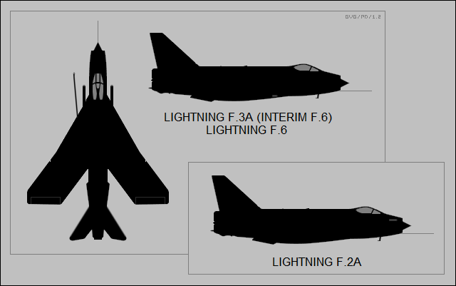 EE Lightning F.3A / F.6, F.2A
