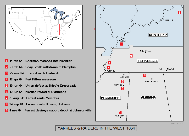 Yankees & raiders in the West 1864